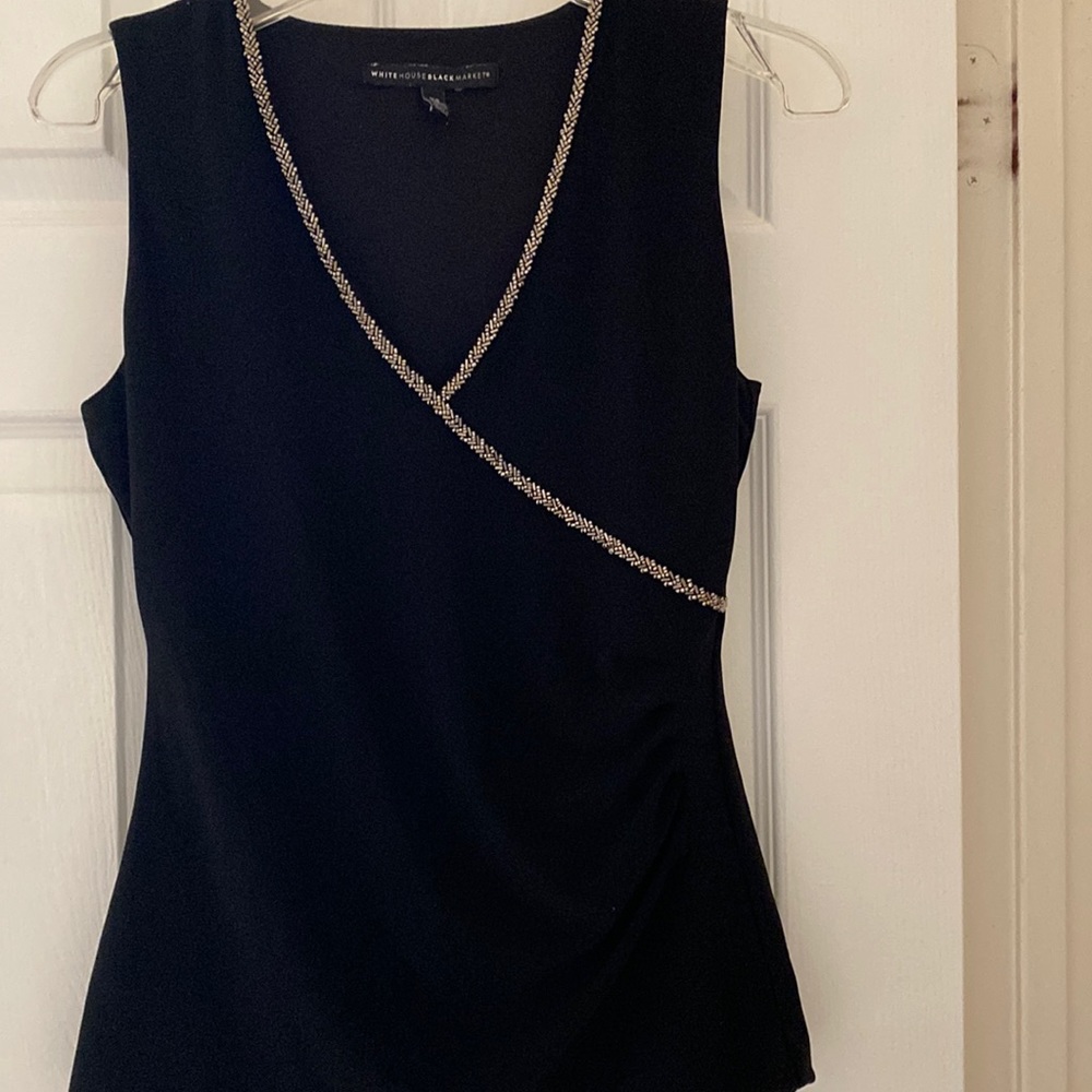 WHBM black with silver beets top
